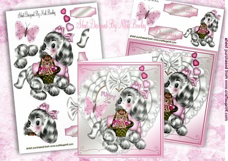Puppy Love! with Kitten in a Basket 8x8 Mini Kit