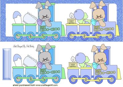 The Bunny Train! with Baby Supplies in Blue Dl