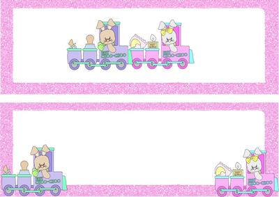 The Bunny Train! with Baby Supplies in Pink Dl Insert