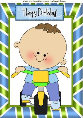 Cheeky Boy! Looking Cute Riding His Tricycle A4