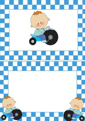 Birthday Boy on His Little Bike A5 Insert