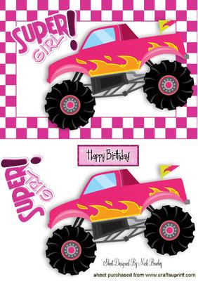 Super Pink Monster Truck for a Super Girl!