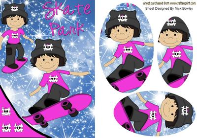 Skate Park Boys in Pink Oval Pyramids