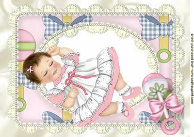 Sleep Little One! Cute Baby Girl A4