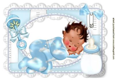 Sleep Little One! Cute Baby Boy A4