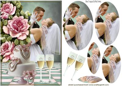 Always and Forever Wedding Couple Oval Pyramids