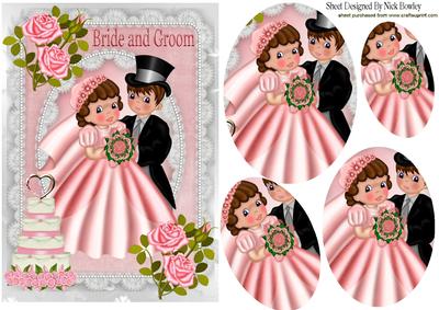 The Bride & Groom in Pink, Oval Pyramids