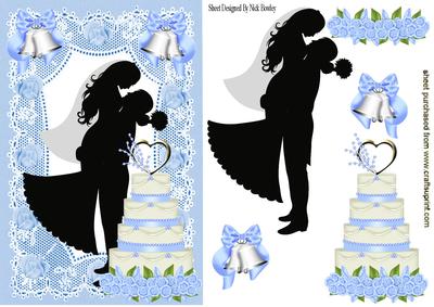 Swept Off My Feet! Blue Wedding Silhouette