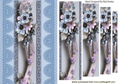 Pretty Floral Border on Lace Pyramids