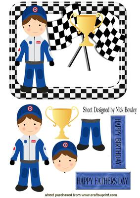 Motorcyclist in Blue Won the Cup