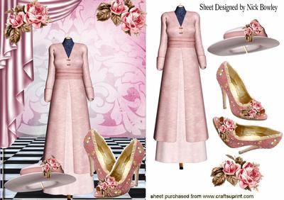 Edwardian Dress with Hat, Shoes & Roses