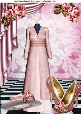 Edwardian Dress with Hat, Shoes & Roses A4