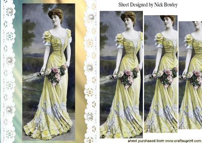 Edwardian Lady with Pearls and Broderie Anglaise Pyramids