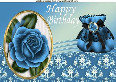 Blue Roses & Lace Purse A4
