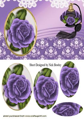 Perfume and Purple Roses Oval Pyramids
