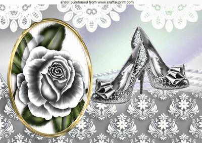Silver Roses & Sparkle Shoes A4