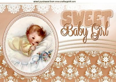Sweet Baby Girl in Peach/lemon A4