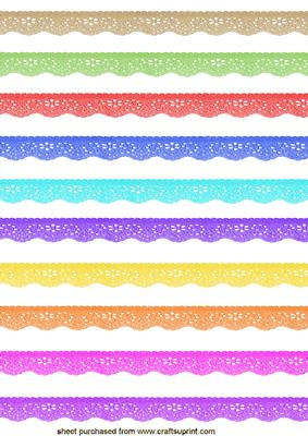 Vibrant Colours of Vintage Lace Borders