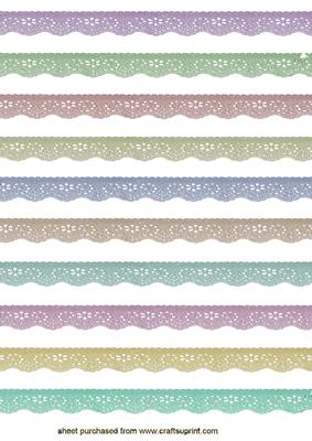 Dark Colours, Vintage Lace Borders