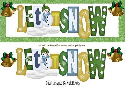 Let It Snow Words! with Christmas Bells Dl
