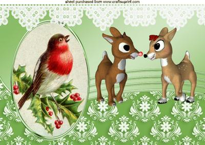 Rudolph with His Girlfriend and Robin A4