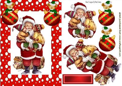 Love You Santa! with Cute Mice on Baubles