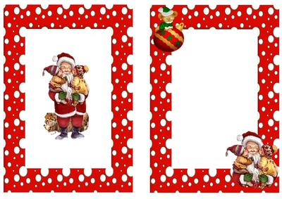 Love You Santa with Cute Mice A5 Insert
