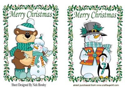 Christmas Friends, in Holly Frame Toppers