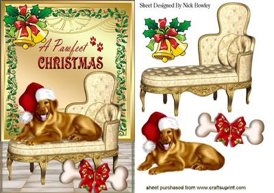A Pawfect Christmas, with Dog in Santa Hat