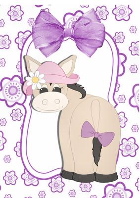 Little Donkey Wearing a Daisy Hat A4