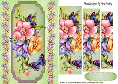 A Summer Spray of Flowers & Butterflies Pyramids