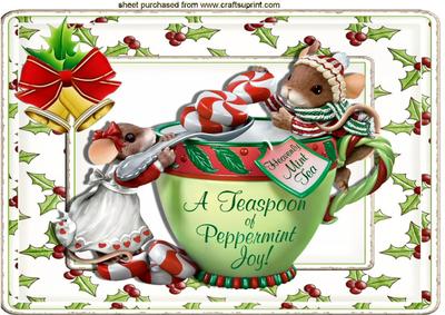 A Teaspoon of Peppermint Joy, Cute Mice A4