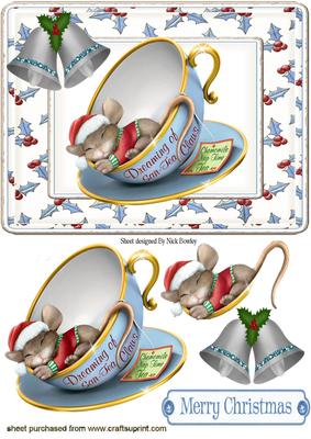 Dreaming of San-tea Claws, Cute Mouse Sleeping