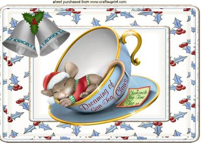 Dreaming of San-tea Claws Cute Mouse A4