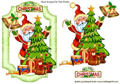 Santa with Christmas Tree & Toys