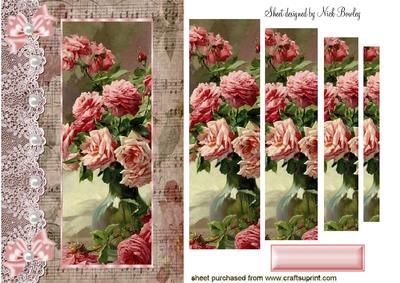 Red Roses in a Vase with Bows Pyramids