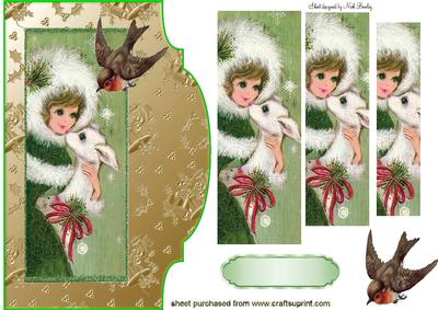 Girl with Deer and Robin Pyramids