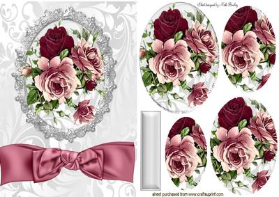 Garden Roses of Shades of Red & Pink Pyramids