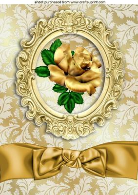 So Elegant, Single Gold Rose A4
