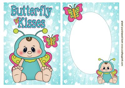 Little Butterfly Kisses, with Baby, Card & Insert