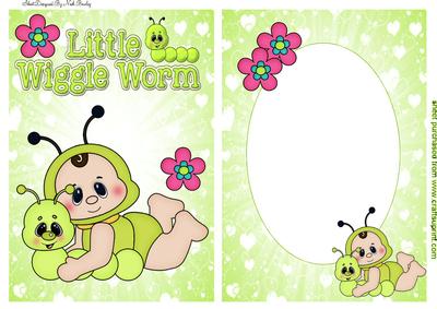 Little Wiggle Worm! with Baby Card & Insert