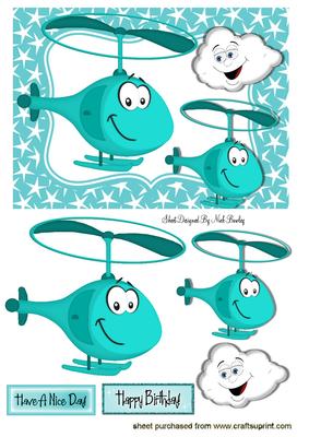 Look at Me Dad I'm Flying! Toony Helicopters