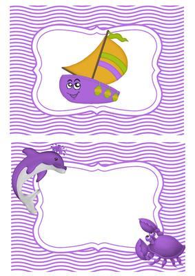 Dolphin with Toony Purple Boat & Crab A5 Insert