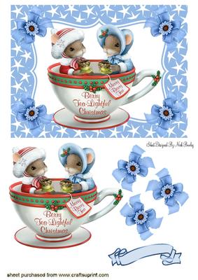 I Do Enjoy a Nice Cup of Tea, Christmas Mice in a Teacup