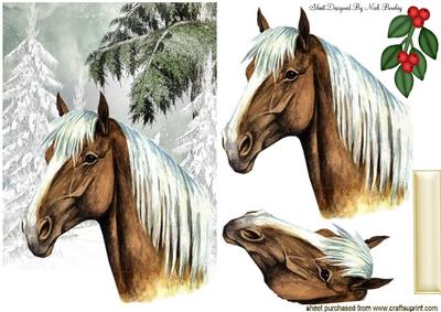 Beautiful Palamino Horse in the Snow