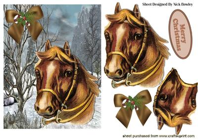 Horse in a Field of Snow