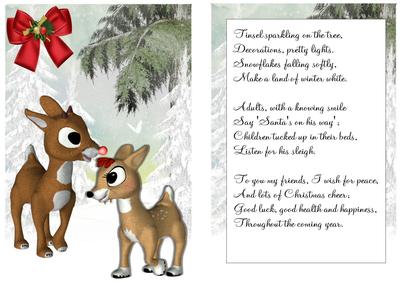 Rudey & Girlfriend in Snow, Card & Insert