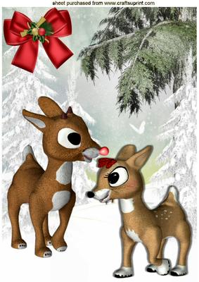 Rudey & Girlfriend in Snow A4