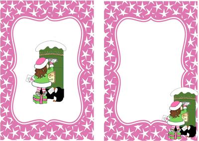 Little Girl Posting Her Letter to Santa A5 Insert