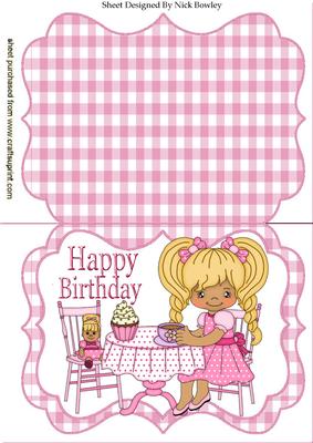 Having Tea with My Little Dolly Bracket Card